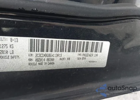 2014 Dodge Charger Se from USA, damaged, VIN 2C3CDXBG8EH113013